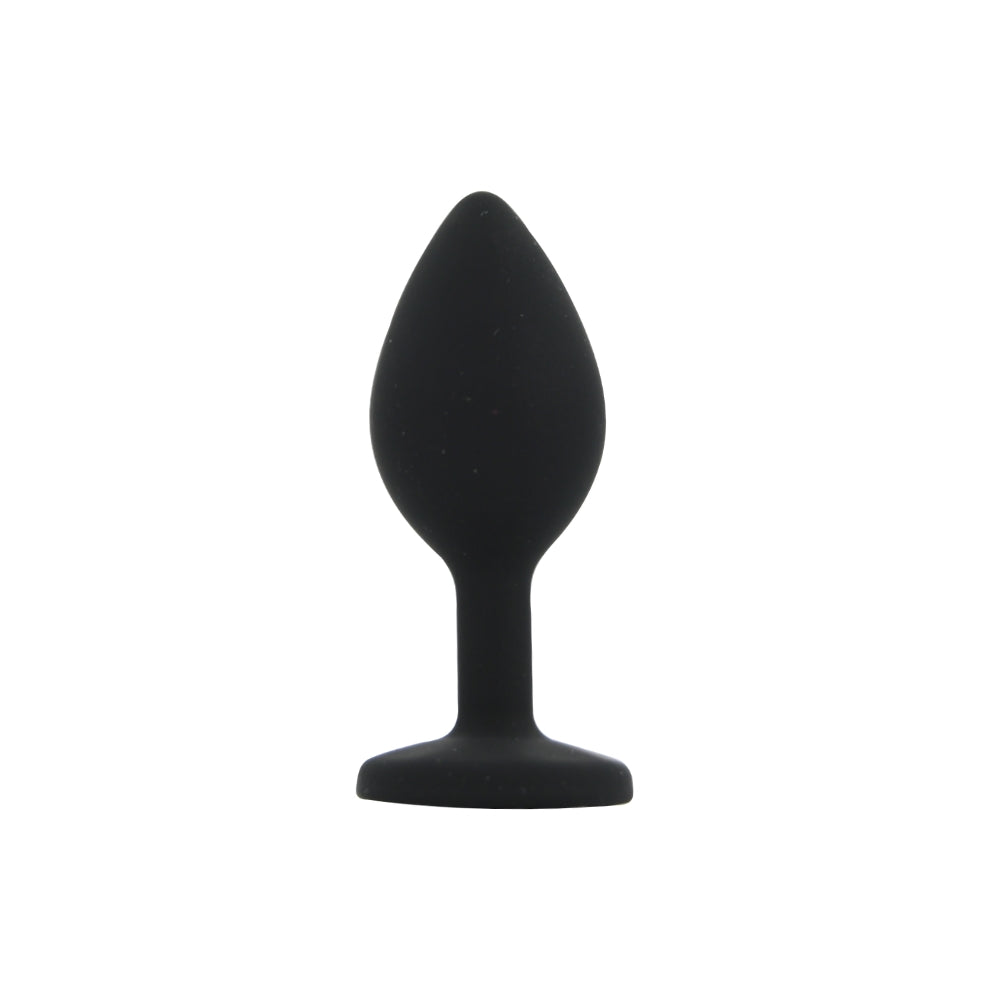Toosh Silicone Butt Plug Set of 3 (Black/Clear Stone) – Smooth Surface Beginner and Advanced Butt Plug Set > Anal Range > Jewel Butt Plugs