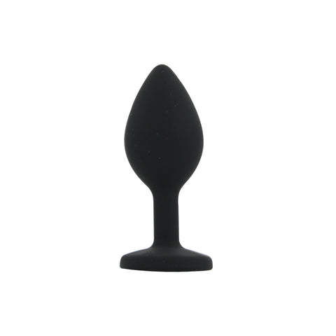 Toosh Silicone Butt Plug Set of 3 (Black/Clear Stone) – Smooth Surface Beginner and Advanced Butt Plug Set > Anal Range > Jewel Butt Plugs