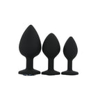 Toosh Silicone Butt Plug Set of 3 Small to Large – Jewelled Base Butt Plug Default Title > Anal Range > Butt Plug Kits
