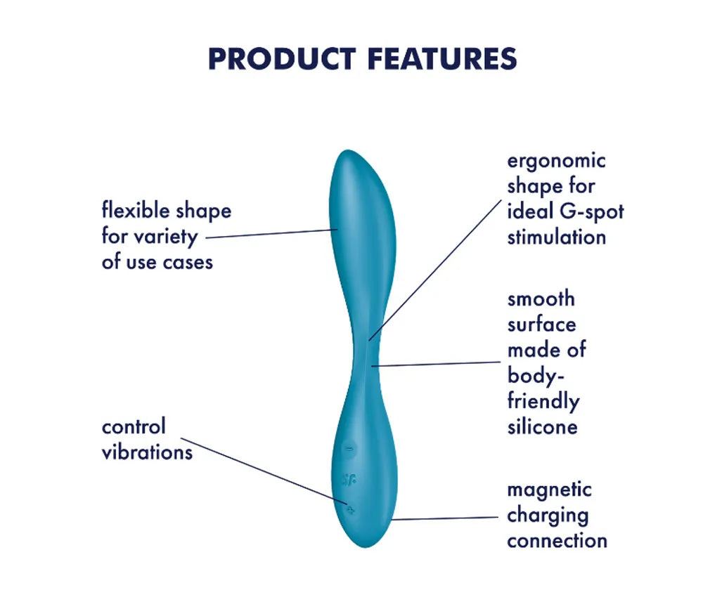 Satisfyer G-Spot Flex 1 Bendable Multi Vibrator Waterproof with 12 Vibration Modes > Vibrators > Standard Vibrators