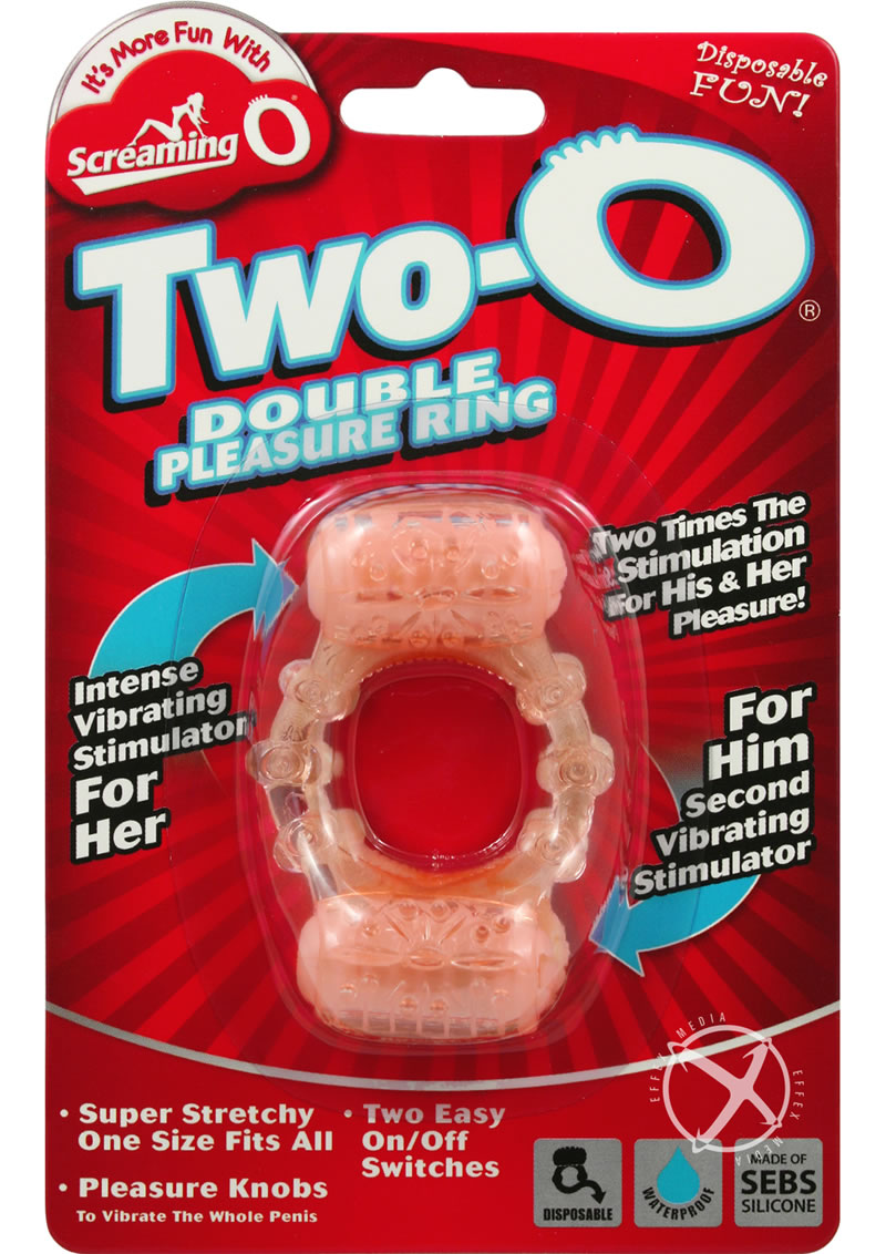 Two-O Vibrating Ring – Dual Motor Stretchy Silicone Couples Vibrator Ring Secondary image