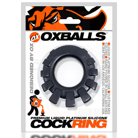 Oxball Cock-Lug Silicone Cockring Black for Comfortable Wear COCK RINGS