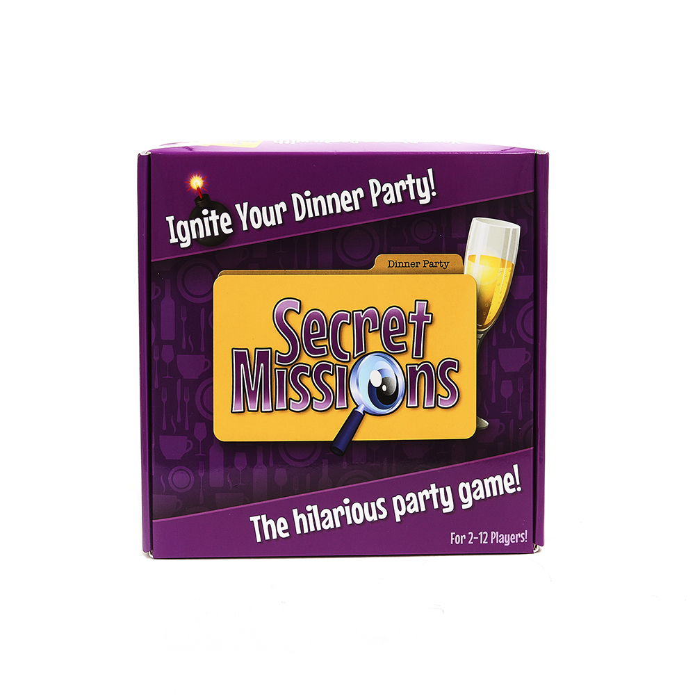 Secret Missions Dinner Party Game with 12 Secret Mission Badges and Metal Clip Badges – Party Game > Novelties > Games