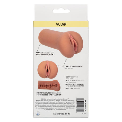 Boundless Vulva Masturbator Flesh Brown Strokers - Manual