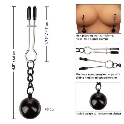 Weighted Tweezer Nipple Clamps – Fully Adjustable Nipple Grips for Precise Pressure Control > Sex Toys > Nipple Clamps