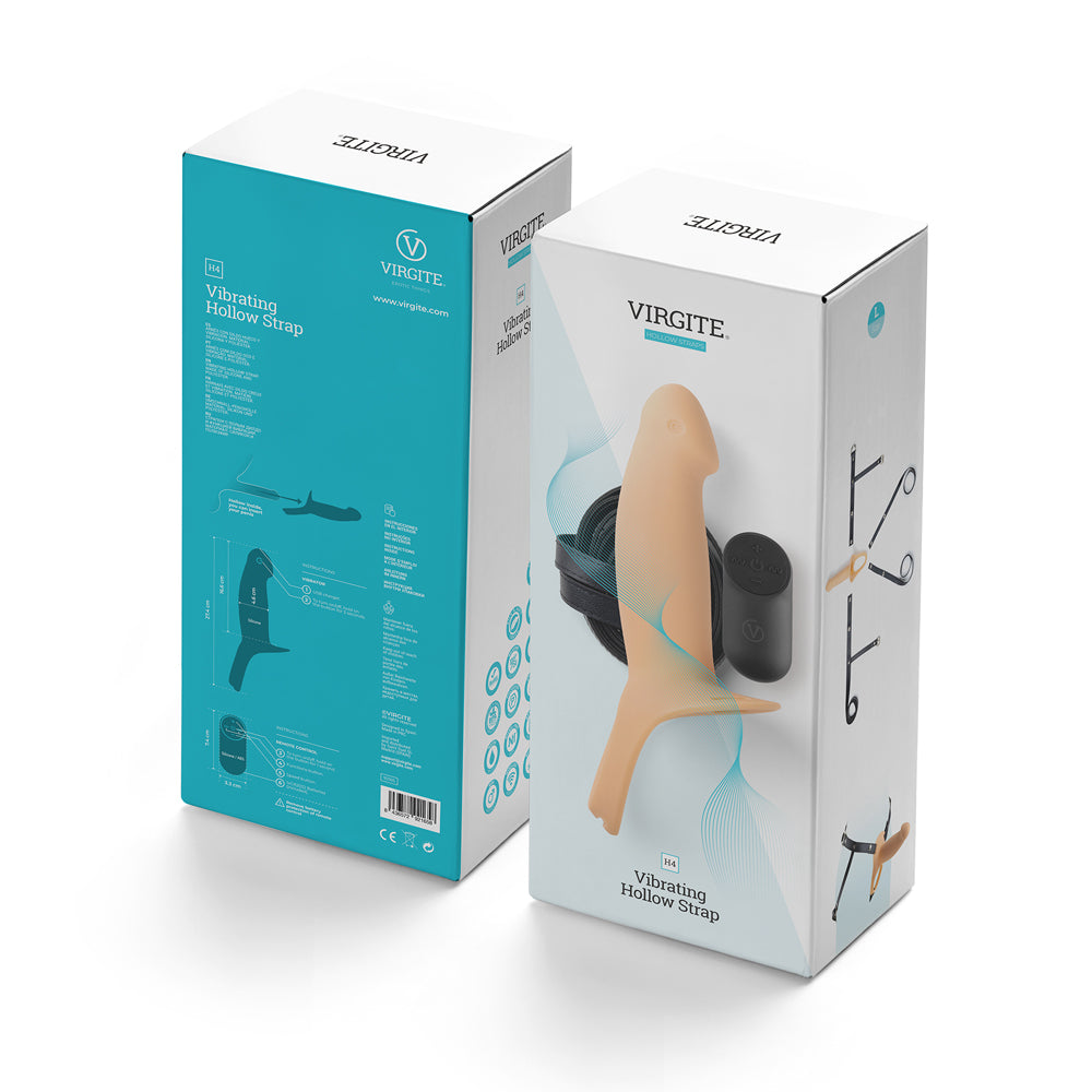 Virgite Hollow Harness With Rechargeable Silicone Vibration Size L – Erotic Harness > Dildos > Hollow Strap Ons
