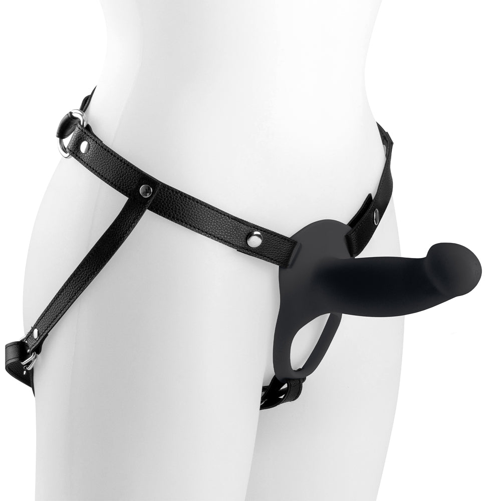 Virgite Hollow Harness H1 Small – 100% Silicone Hollow Harness Black S > Dildos > Hollow Strap Ons