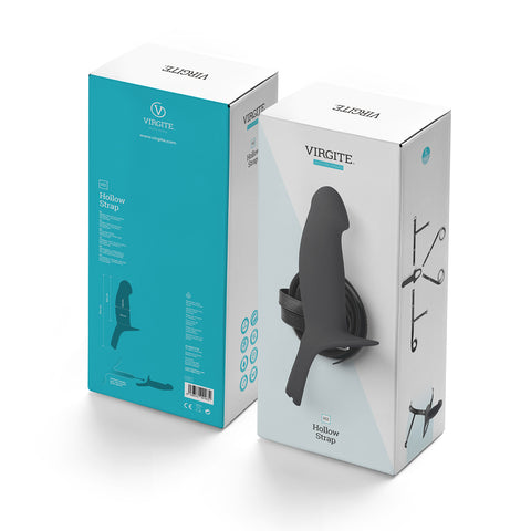 Virgite Hollow Harness H2 Large – 100% Silicone Hollow Harness > Dildos > Hollow Strap Ons