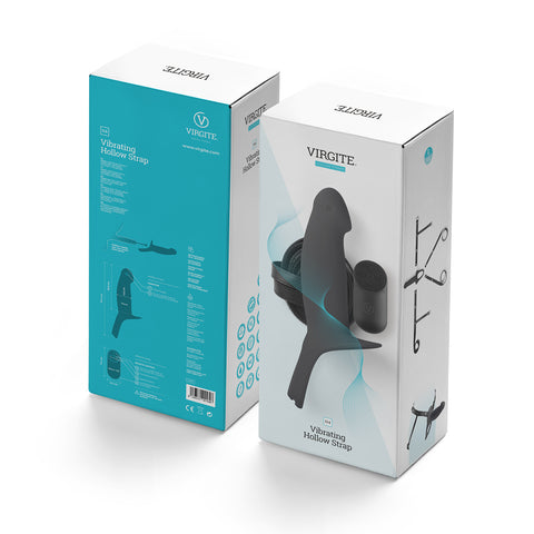 Virgite Hollow Harness With Rechargeable Silicone Vibration Size L – Erotic Harness > Dildos > Hollow Strap Ons