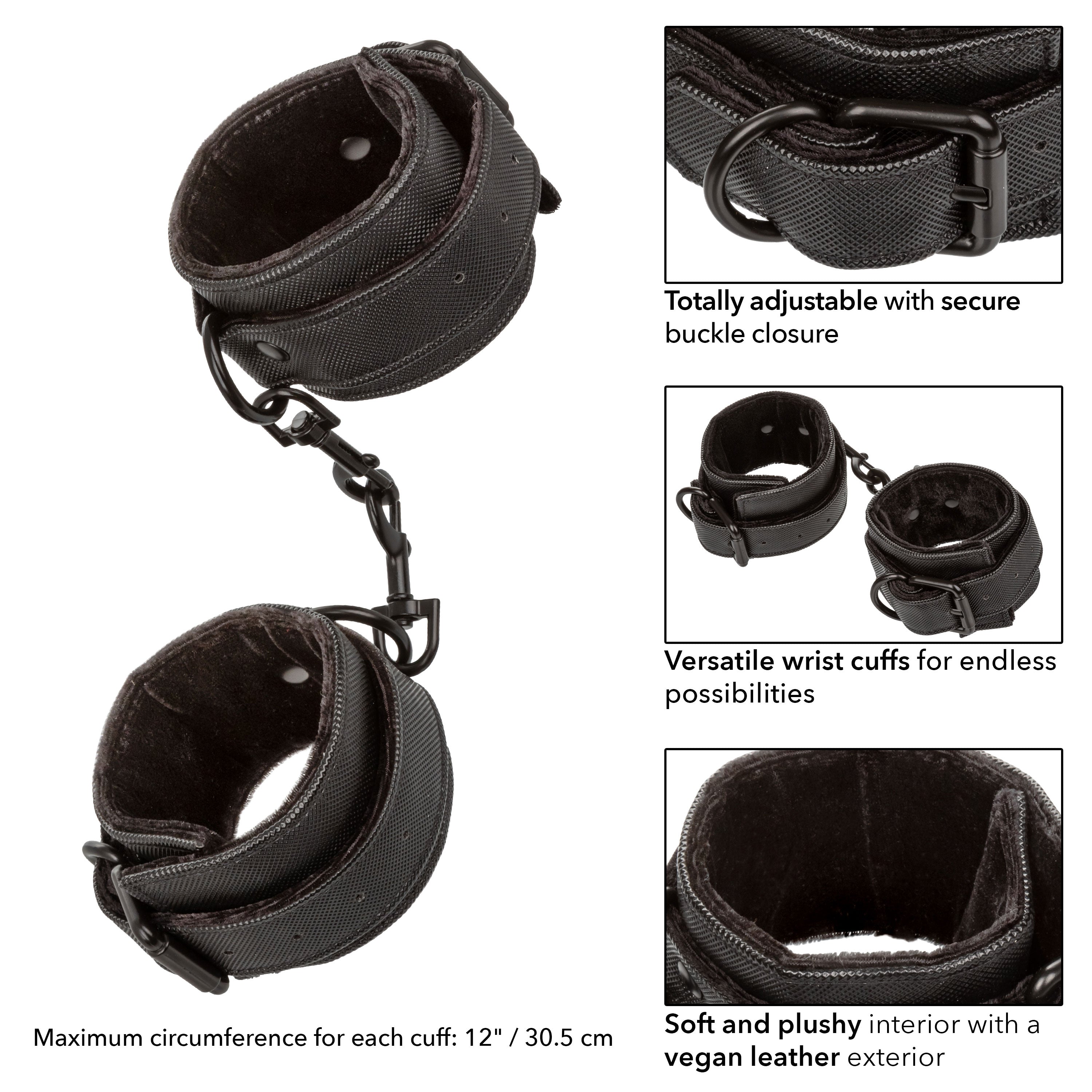 Boundless Wrist Cuffs – Adjustable Restraint Wrist Cuffs > Clothes > Unisex Leather