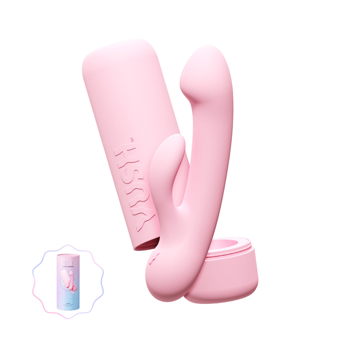 Vush Pop Glow Rabbit Vibrator – Dual Motor Medical Grade Silicone Waterproof Default Title > Vibrators > Ladies > Rabbit