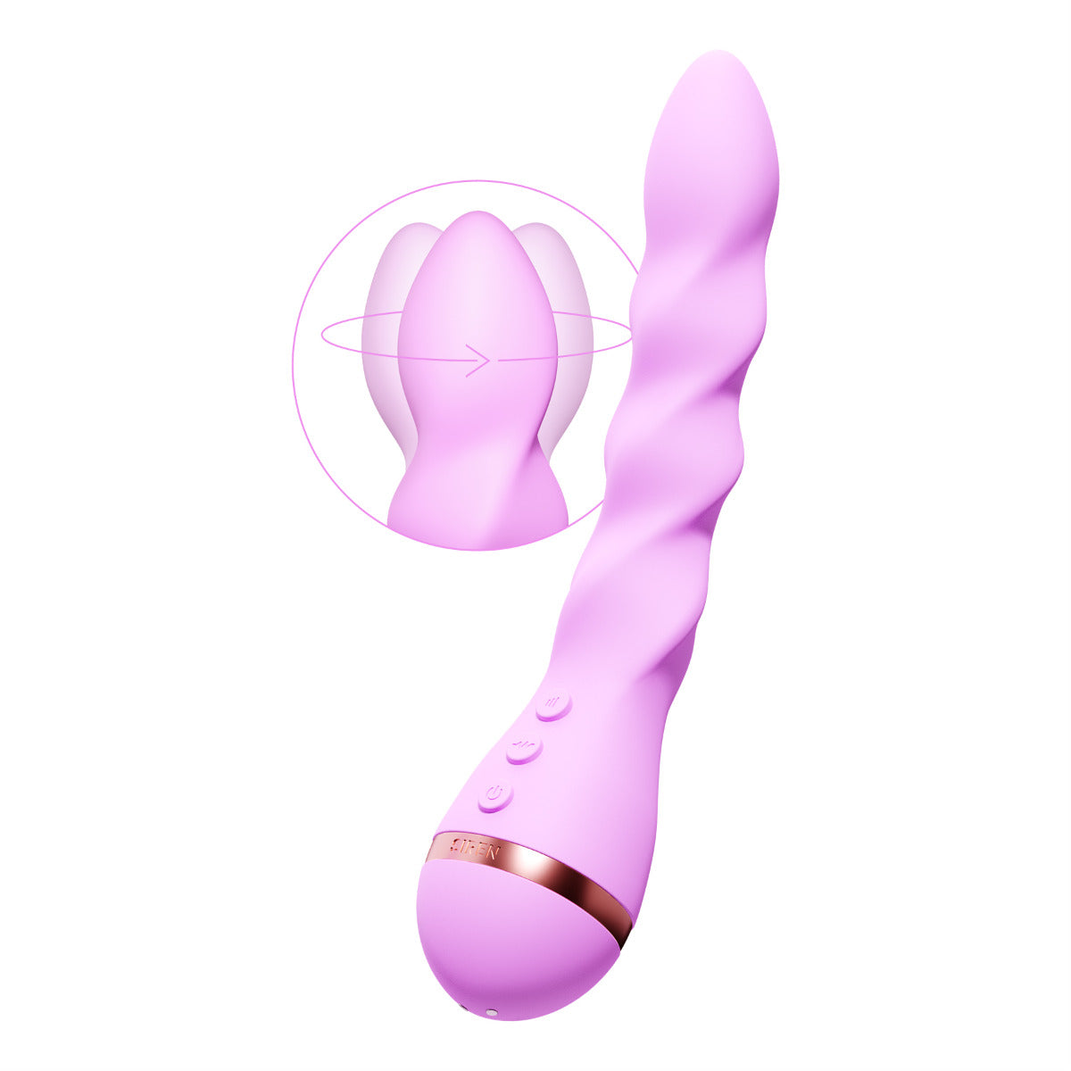 Vush Siren Next Gen – Twist Design Gyrating Tip Rechargeable Vibrator > Vibrators > Standard Vibrators