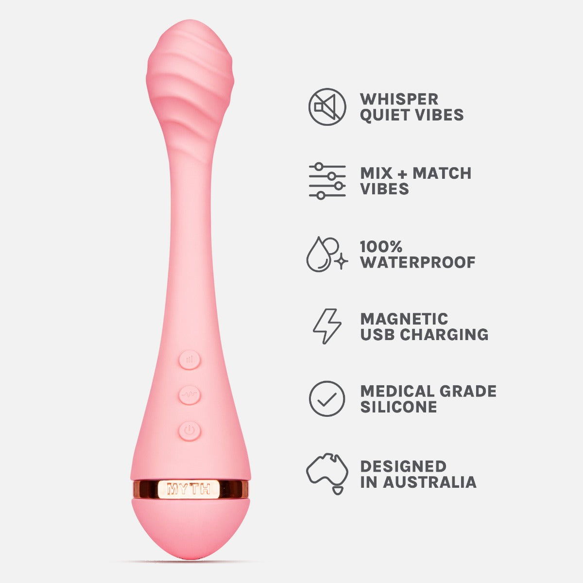 Vush Myth – Rechargeable Silicone G-Spot Vibrator with 5 Patterns and Levels > Vibrators > G-Spot