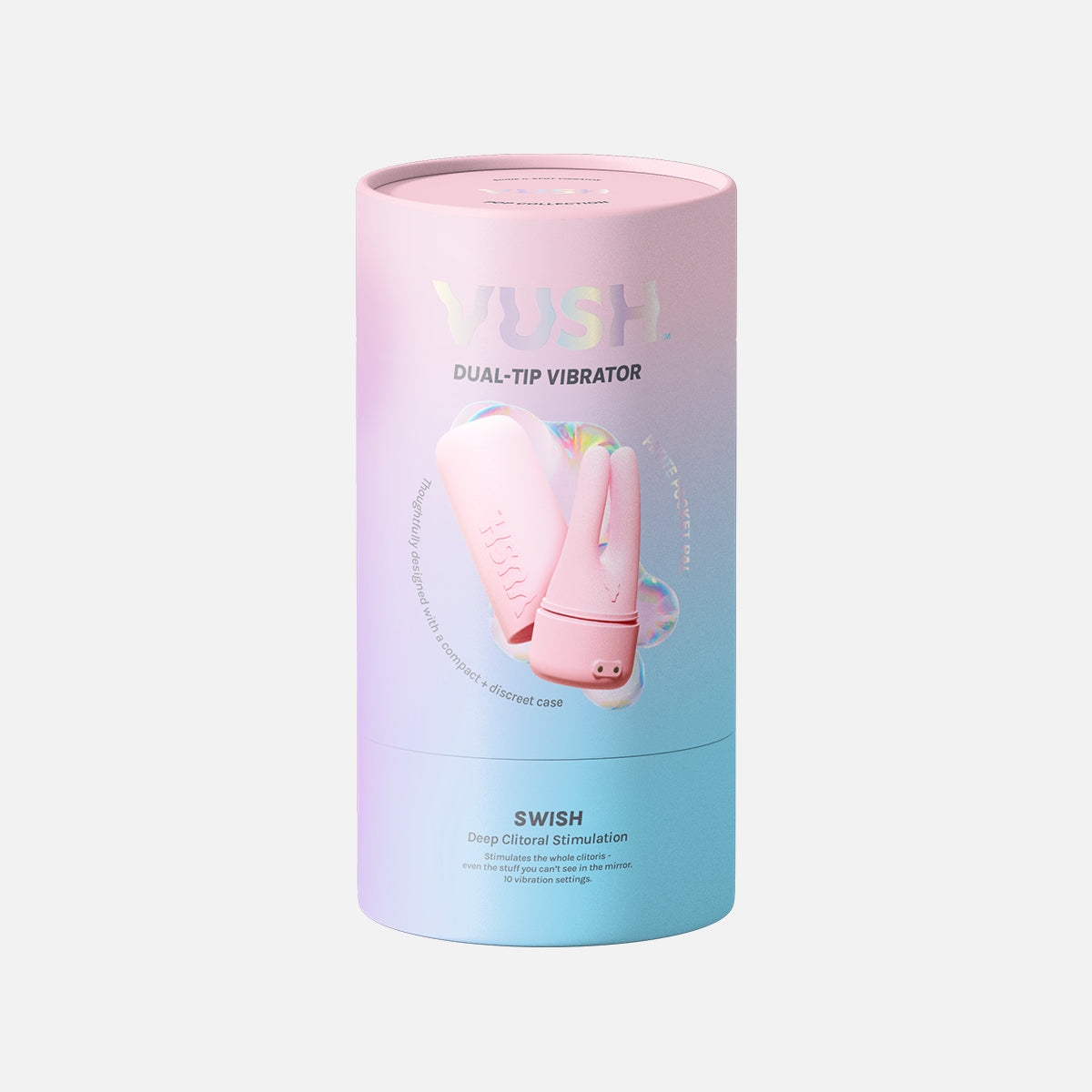 Vush Pop Swish Double Trouble Bendable Mini Vibrator - Dual Tip Silicone Vibrator > Sex Toys For Ladies > Clitoral Vibrators and Stimulators