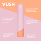 Vush Peachy Bullet Massager – 10 Vibration Modes Compact Bullet Vibrator Default Title > Vibrators > Mini Vibrators