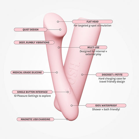 Vush Pop Shine – Medical Grade Silicone Waterproof G-Spot Vibrator with 10 Vibration Settings > Vibrators > G-Spot