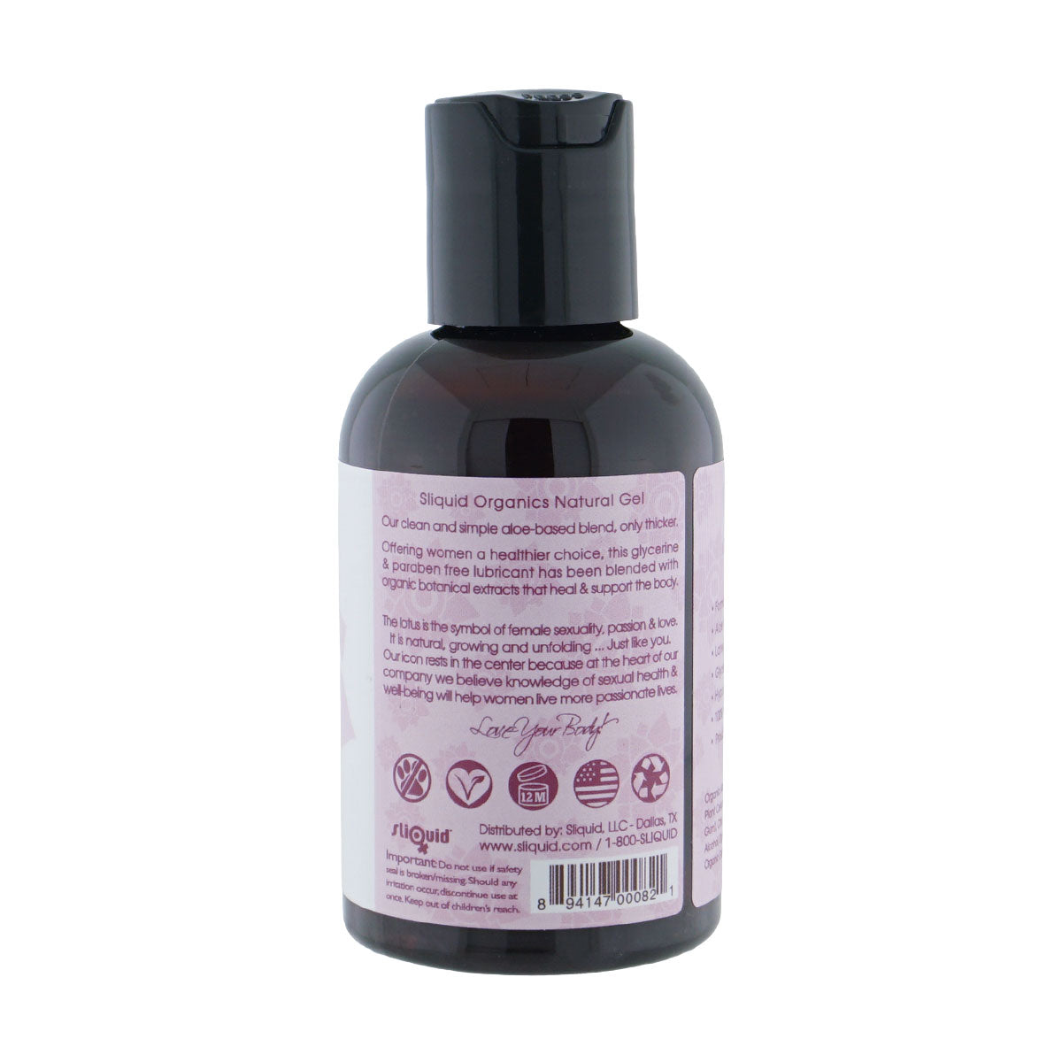 Sliquid Organics Natural Gel (125ml) – Organic Thick Lubricant > Lube > Water Based