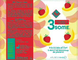ID 3some Strawberry Banana Flavored Lubricant – 118ml Triple-Use Lubricant Default Title > Lube > Flavoured