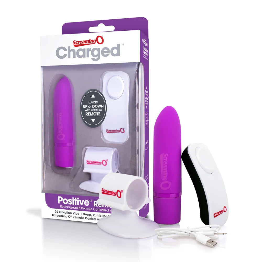 Screaming O Charged Positive Rechargeable Remote Control Vibrator with 20 Vibration Functions > Sex Toys > Remote Control Toys