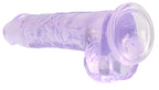 Realrock Crystal Clear 8 Inch Realistic Dildo with Balls – Body-Safe Phthalate-Free TPE > Dildos > Realistic Dildos