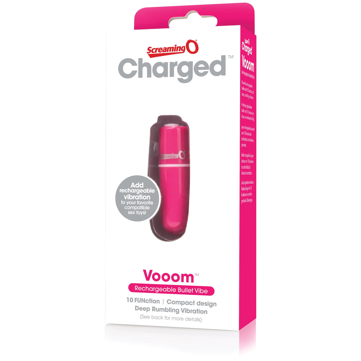 Screaming O Charged Vooom Bullet Vibe – Powerful 10-Function Motor Vibrator > Vibrators > Mini Vibrators
