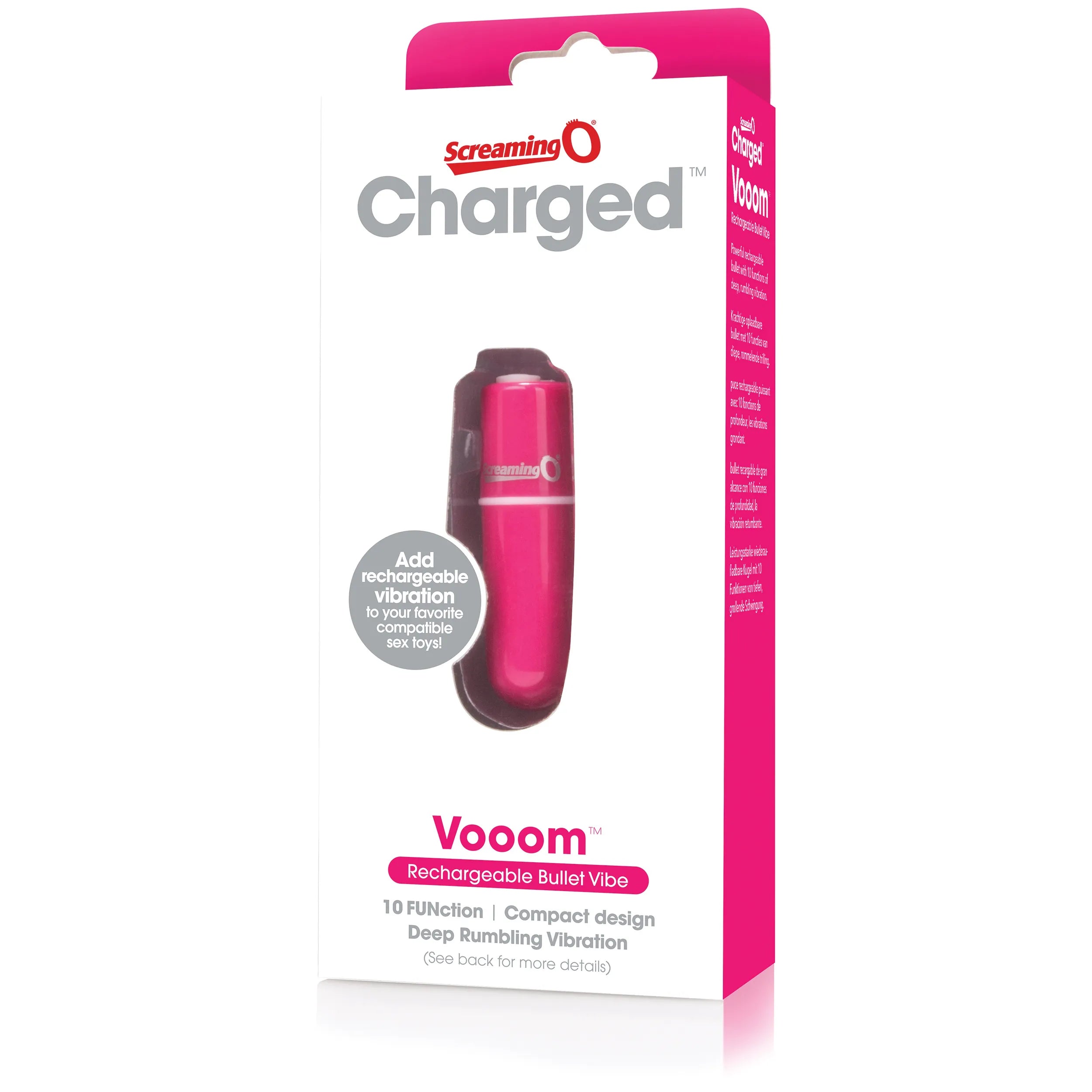 Screaming O Charged Vooom Bullet Vibe – Powerful 10-Function Motor Vibrator > Vibrators > Mini Vibrators