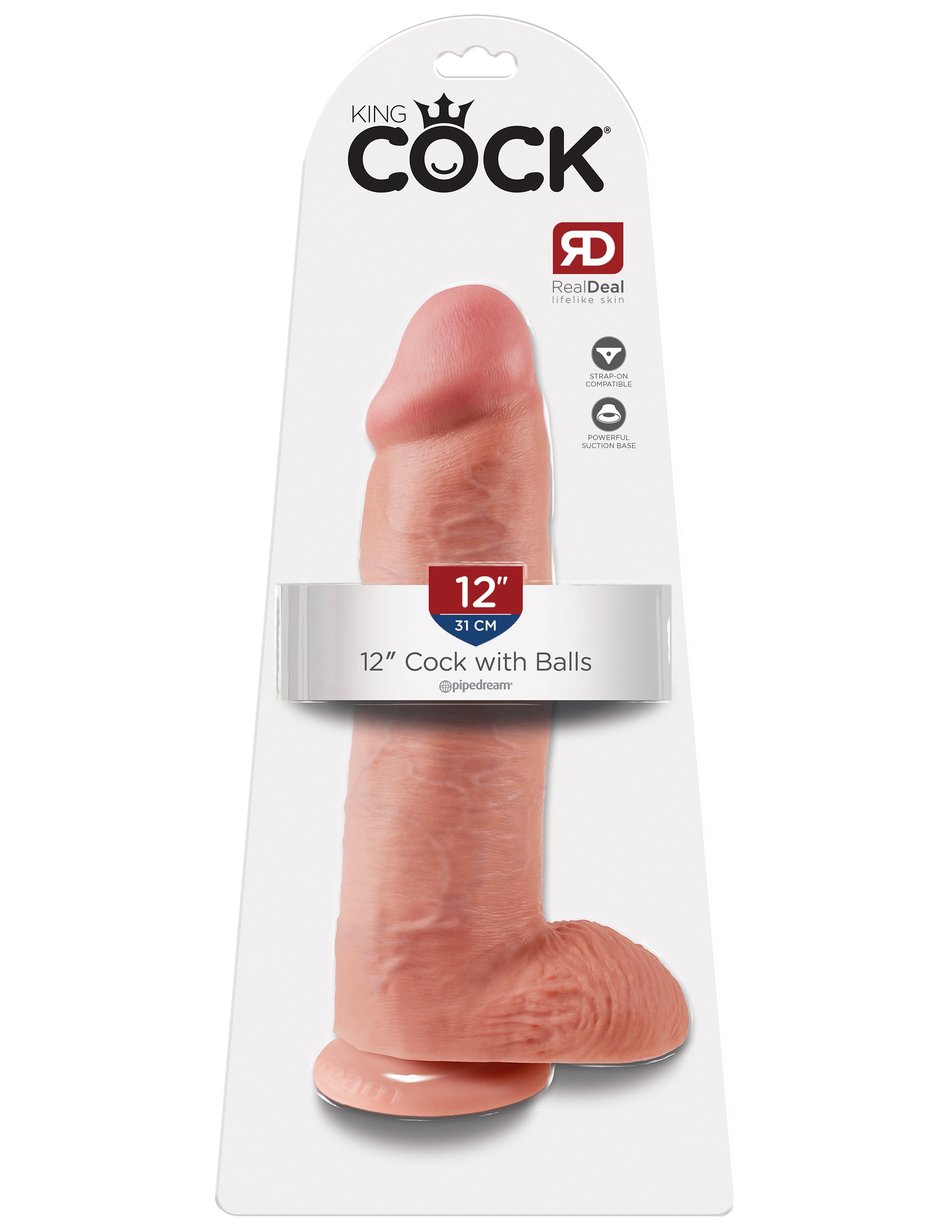 King Cock 12 Inch Dong with Balls – Realistic 30.5 cm Silicone Dildo Secondary image