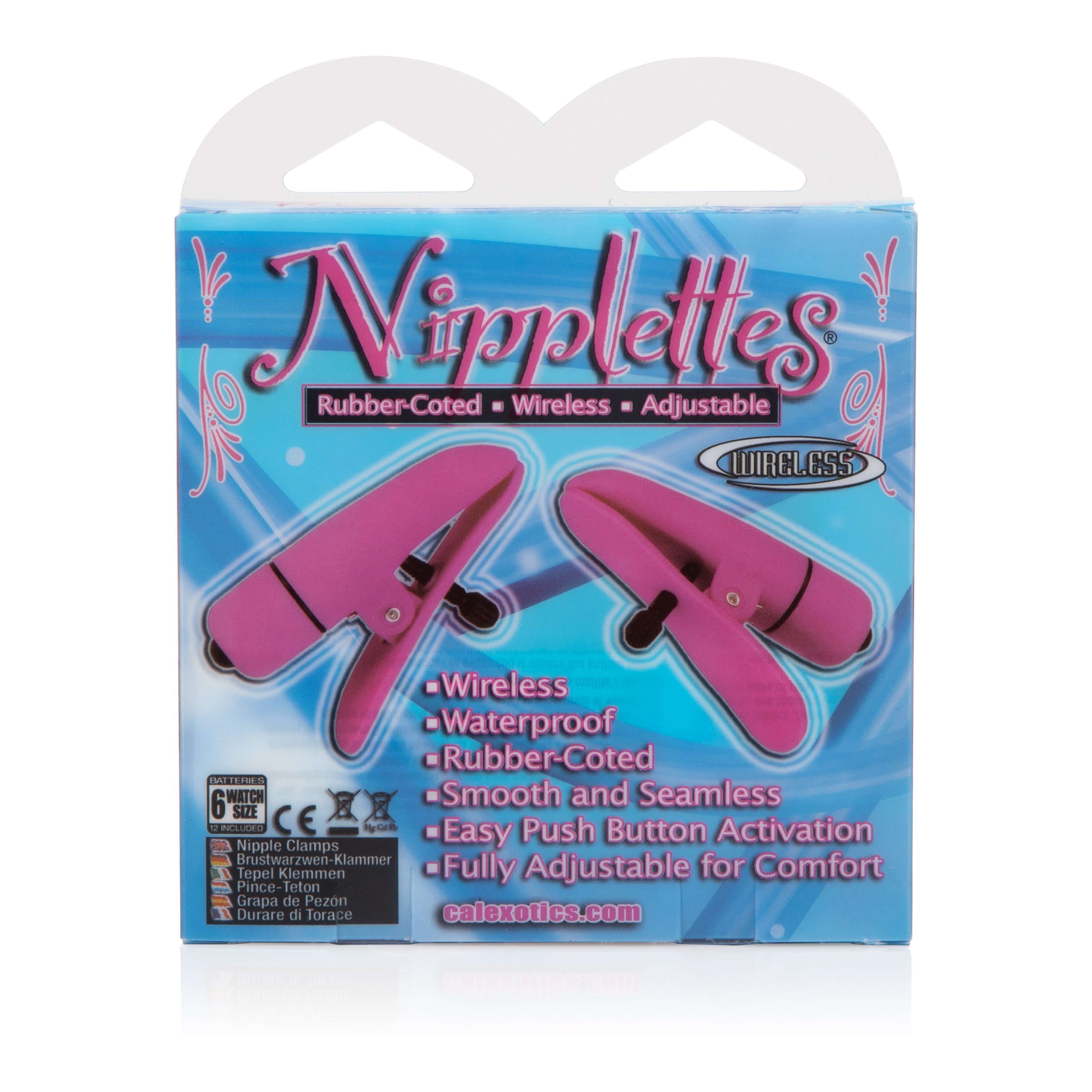 Nipplettes Vibrating Adjustable Nipple Clamps – Rechargeable Intense Sensation Adult Toy