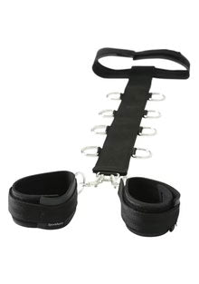 Soft Nylon Neck and Wrist Restraint with Neoprene Cuffs – Nylon Restraint Set Black > Bondage Gear > Restraints