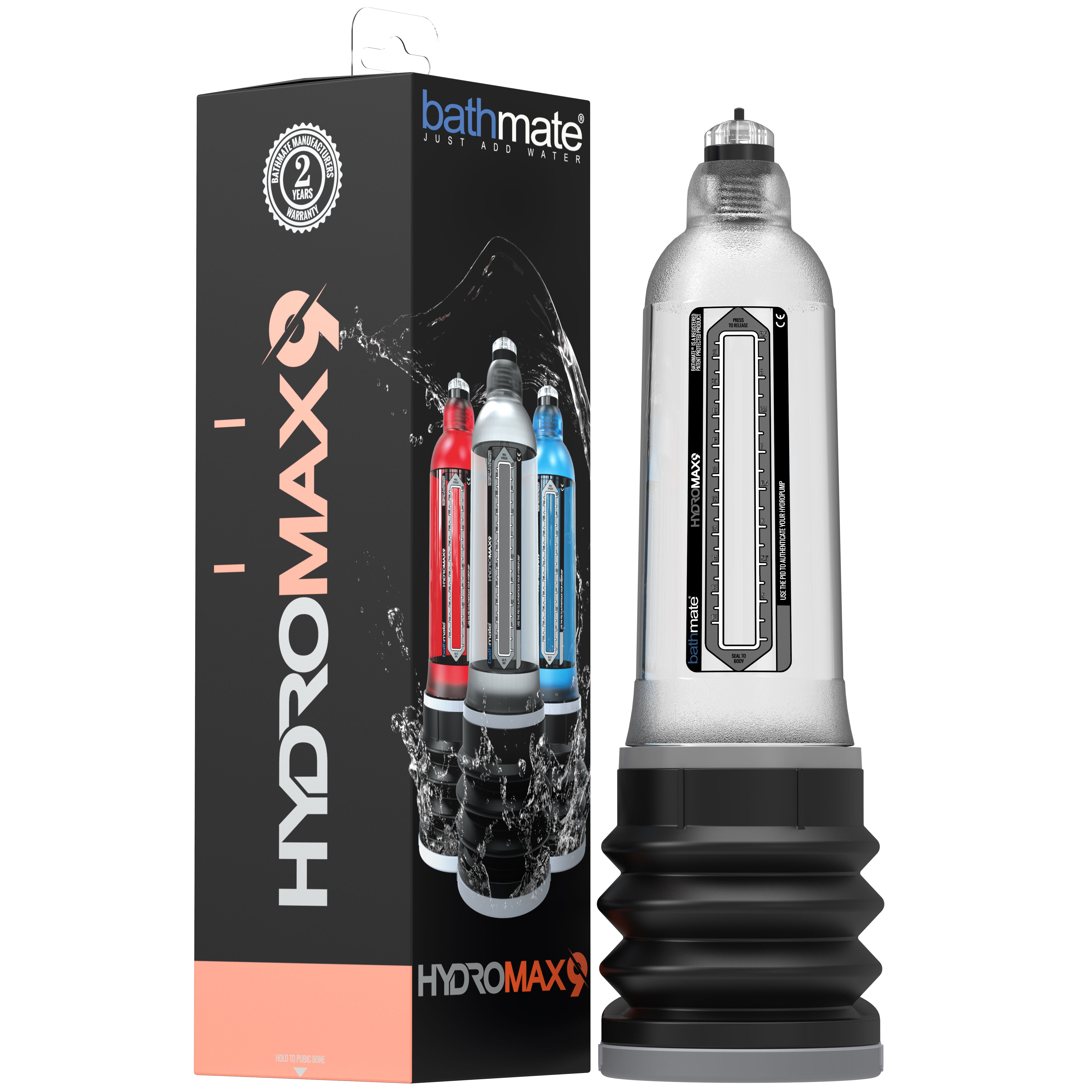Bathmate Hydromax 9 Clear – Penis Pump for 7-9 Inch Penis Length > Pumps > Penis Pumps