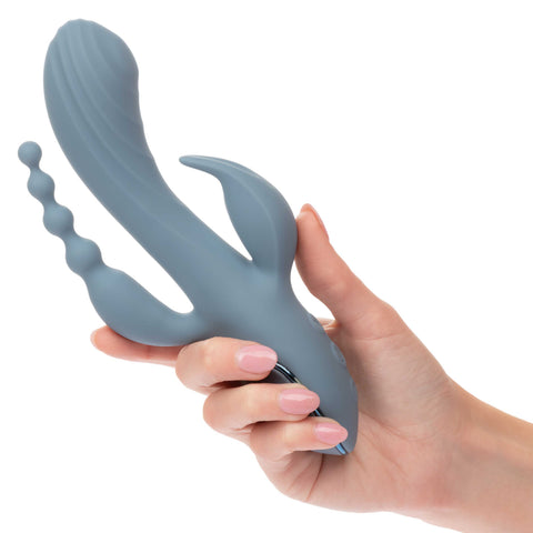 Triple Motor Vibrator Massager With Beaded Tail > Vibrators > Ladies > Rabbit Multi