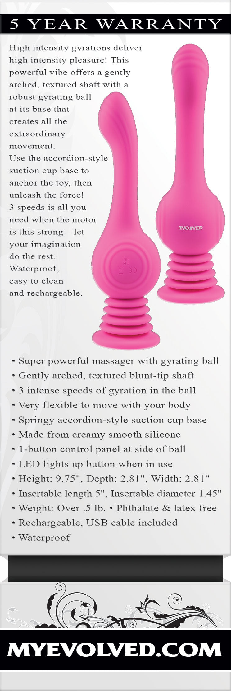 Evolved GYRO VIBE - Super Vibrator 24.8 cm Waterproof Vibrators