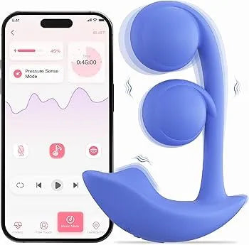 Honey Play Box Melody Twin Balls Clit and G Spot Vibrator – App Controlled Pressure Sensing Silicone Vibrator > Sex Toys For Ladies > G-Spot Vibrators