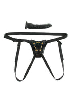 Pipedream Fetish Fantasy Gold Designer Strap-On with 7" Probe > Dildos > Strap On Dildos