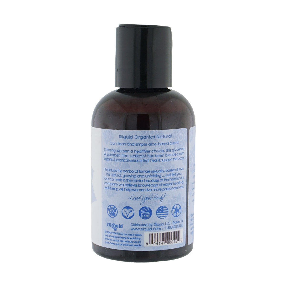 Sliquid Organics Natural (125 ml) – Botanical Infused Intimate Lubricant Secondary image