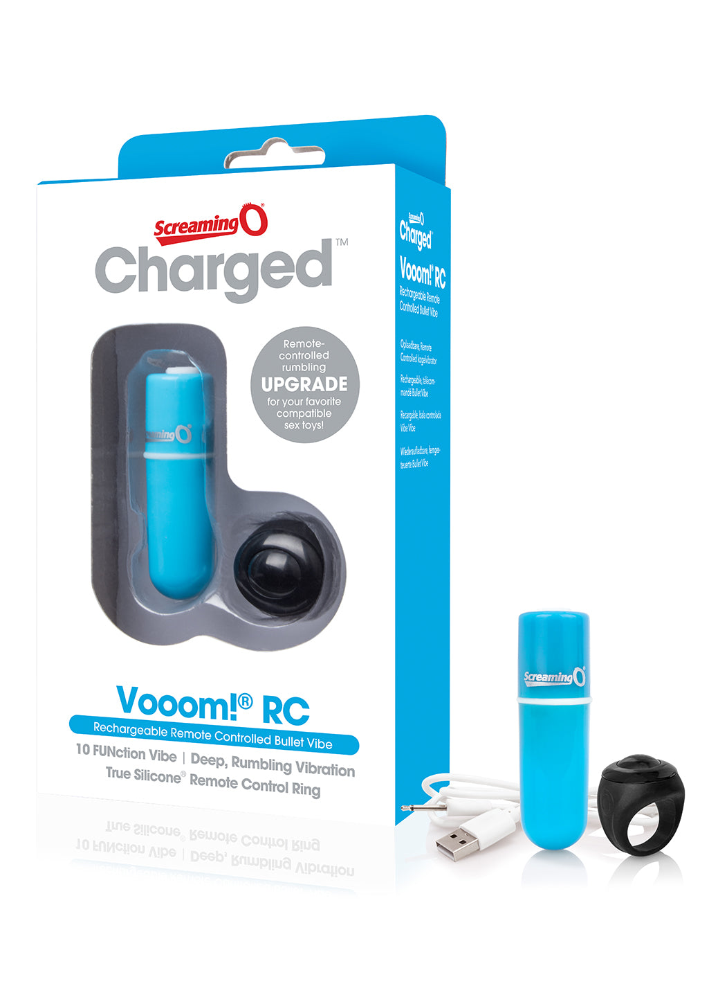 Screaming O Charged Vooom Remote-Controlled Rechargeable Bullet Vibrator with 10 Functions > Sex Toys For Ladies > Clitoral Vibrators and Stimulators