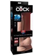Pipedream King Cock Plus 7.5 Inch Triple Density Dildo with Balls > Dildos > Realistic Dildos