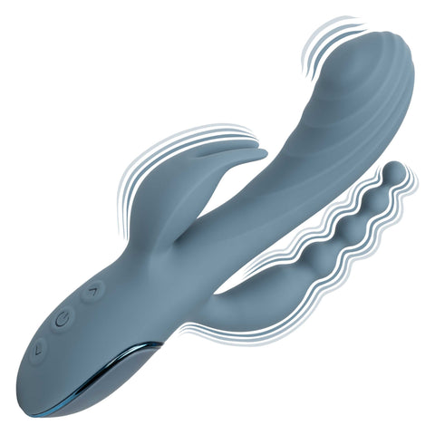 Triple Motor Vibrator Massager With Beaded Tail > Vibrators > Ladies > Rabbit Multi