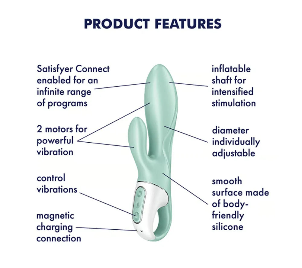 Satisfyer Air Pump Bunny 5 Connect App – Inflatable Rabbit Vibrator > Vibrators > Ladies > Rabbit Multi