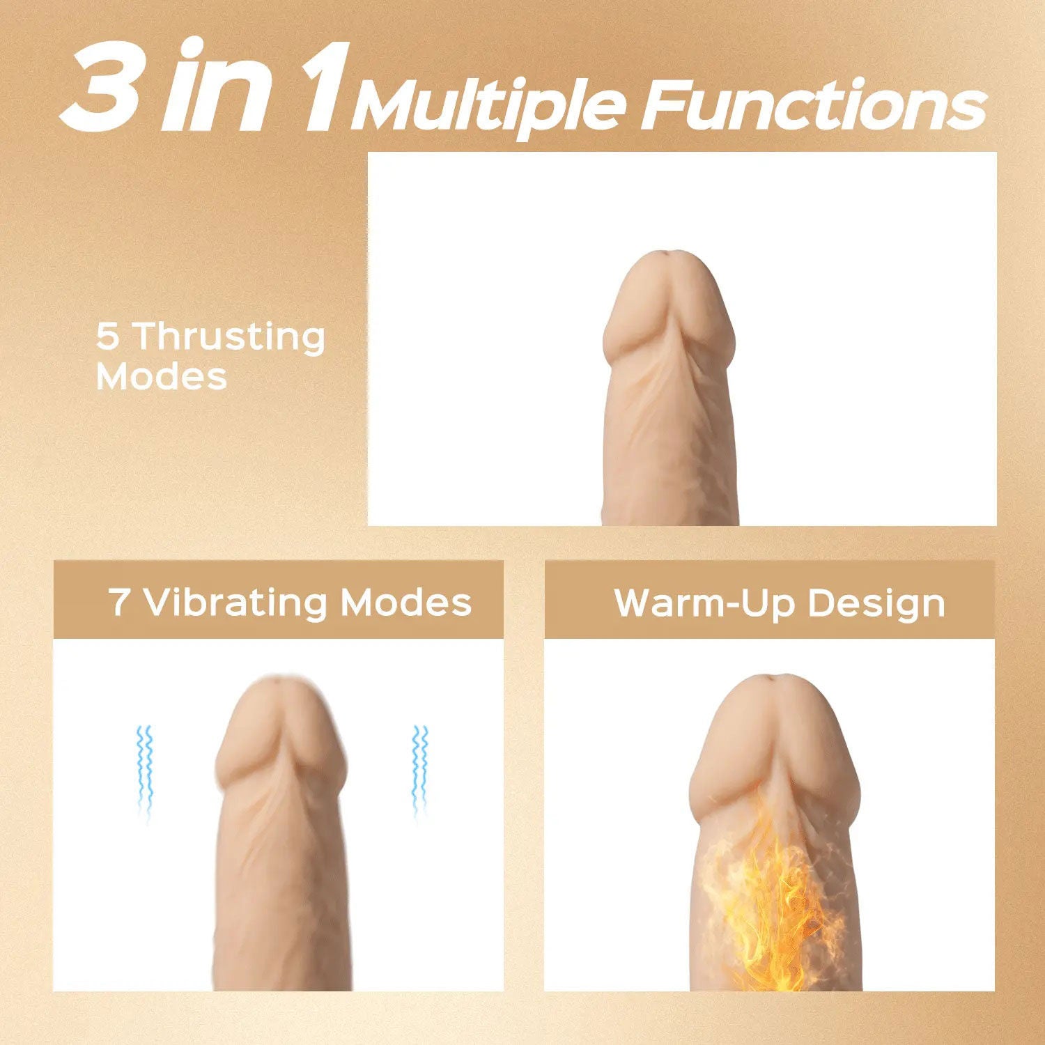 Luis Realistic Thrusting Dildo – App Controlled 8.5 Inch Silicone Toy > Dildos > Thrusting Dildos