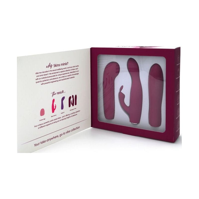 Skins Minis Massage A Trois Pleasure Set – 3 Interchangeable Covers Bullet Vibrator Secondary image