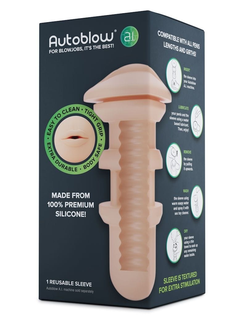 Autoblow A.I. Mouth Sleeve for Realistic Intimate Pleasure Strokers - Auto