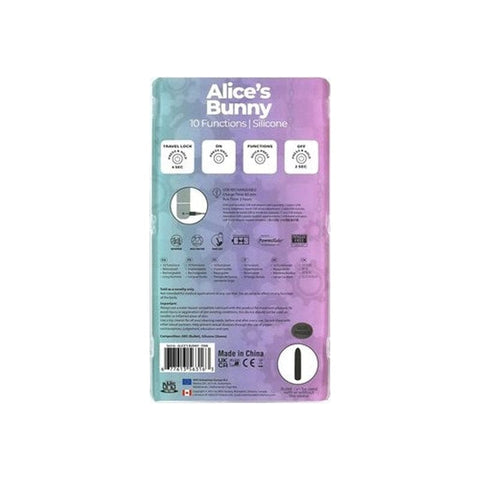 Alices Bunny Rechargeable Bullet with Rabbit Sleeve Pink VIBRATORS-RABBIT