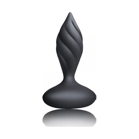 Petite Sensation Desire Butt Plug w Remote Black Black Butt Plugs - Vibrating