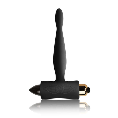 Petite Sensations Teazer Black Soft Silicone Vibrator Butt Plugs - Vibrating