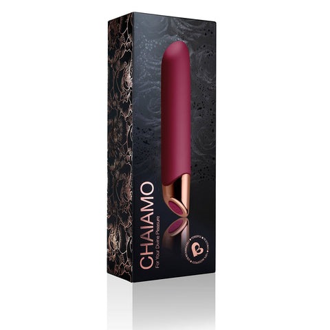 Chaiamo Rechargeable Burgundy Sensory Vibrator for Pleasure BULLETS