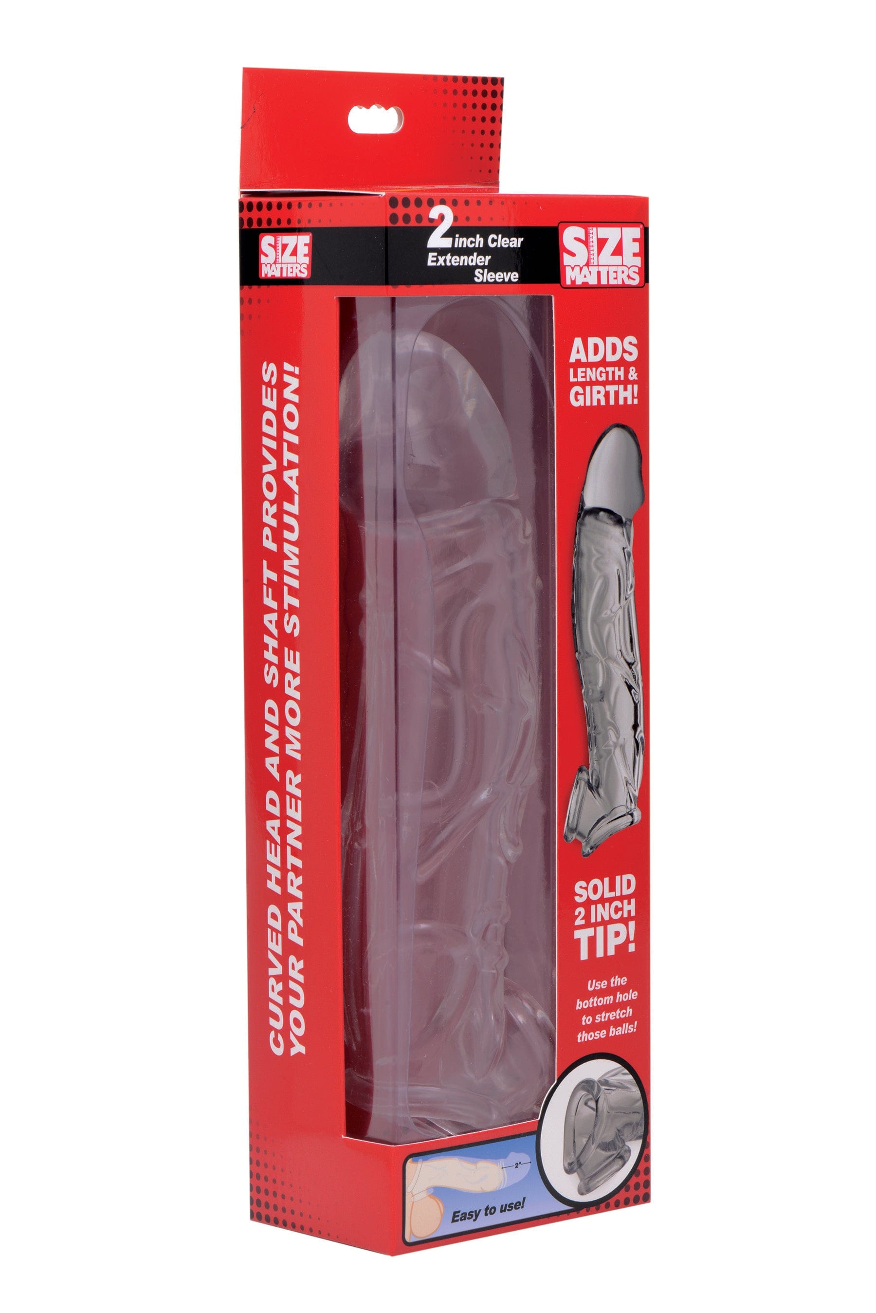 2in Extender Sleeve - Clear - 9 Inch Length - adds 2 Inch Girth SLEEVES