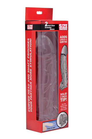 2in Extender Sleeve - Clear - 9 Inch Length - adds 2 Inch Girth SLEEVES
