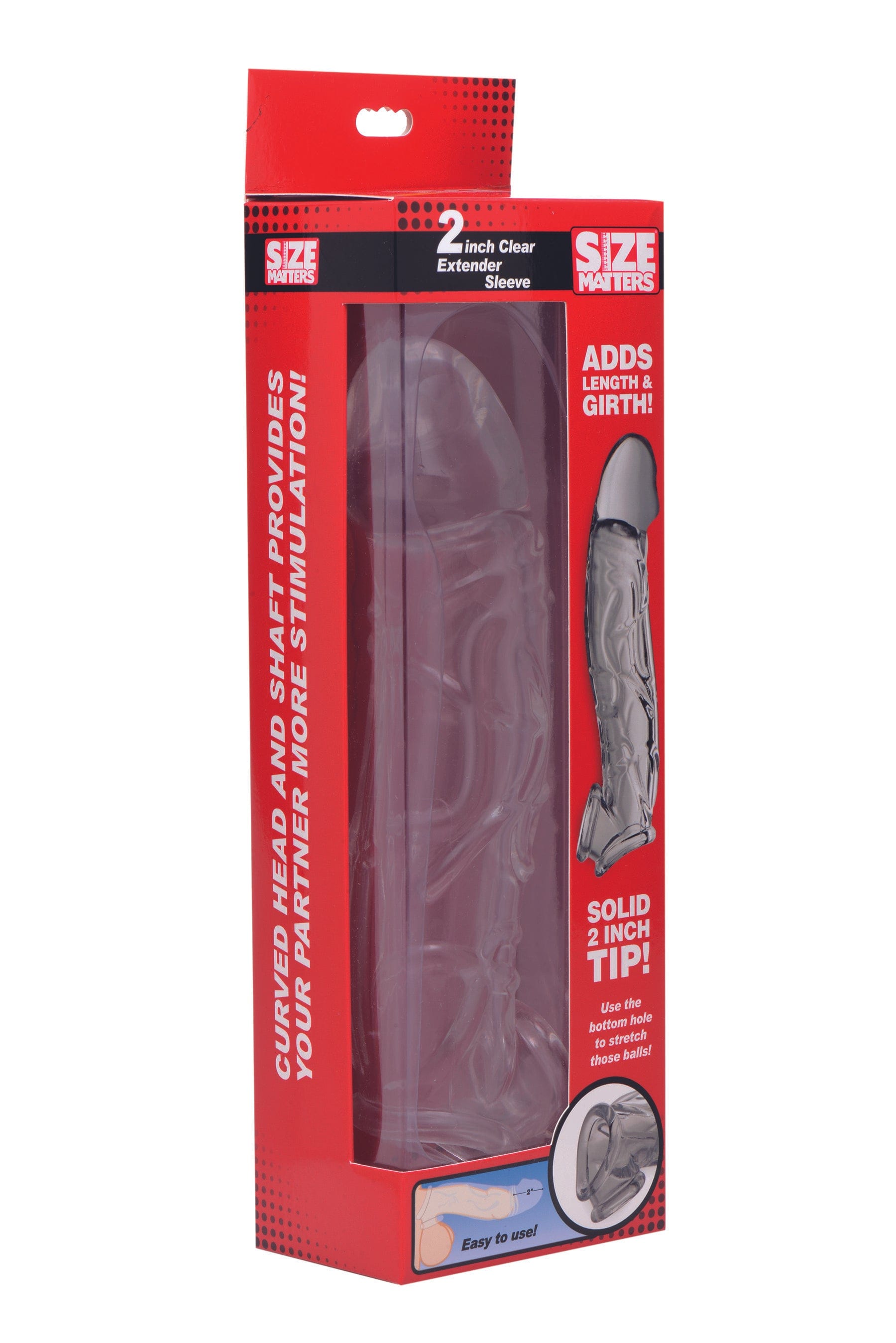 2in Extender Sleeve - Clear - 9 Inch Length - adds 2 Inch Girth SLEEVES