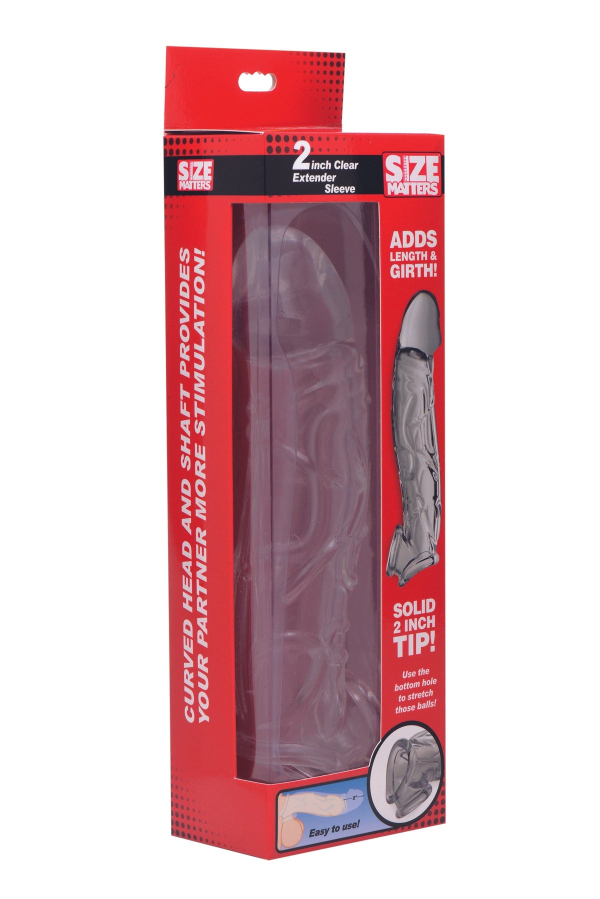 2in Extender Sleeve - Clear - 9 Inch Length - adds 2 Inch Girth SLEEVES